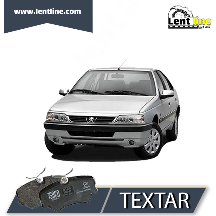 لنت ترمز جلو پژو 405 برند TEXTAR