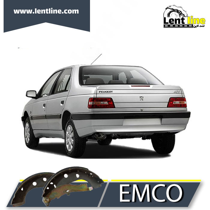 لنت ترمز عقب کفشکی پژو 405 برند EMCO
